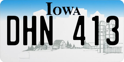 IA license plate DHN413