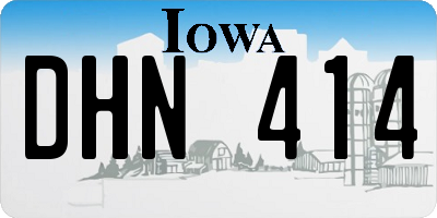 IA license plate DHN414