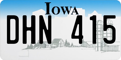 IA license plate DHN415