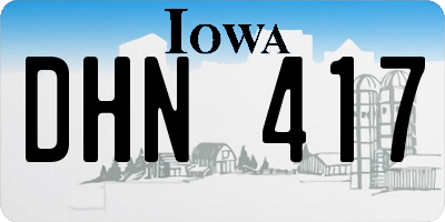 IA license plate DHN417