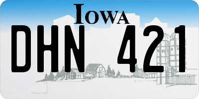 IA license plate DHN421