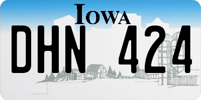 IA license plate DHN424