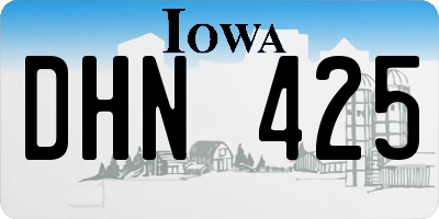 IA license plate DHN425