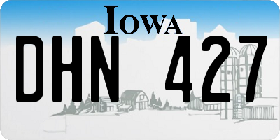 IA license plate DHN427