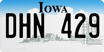 IA license plate DHN429