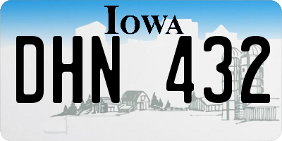 IA license plate DHN432