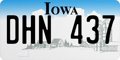 IA license plate DHN437