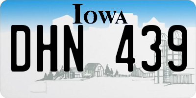 IA license plate DHN439