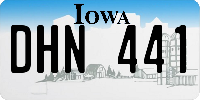 IA license plate DHN441