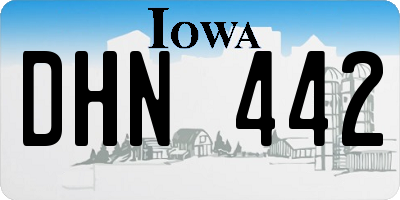 IA license plate DHN442