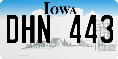 IA license plate DHN443