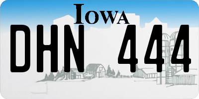 IA license plate DHN444