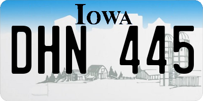 IA license plate DHN445