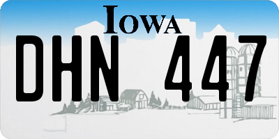 IA license plate DHN447