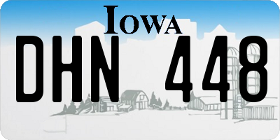 IA license plate DHN448