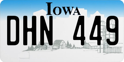 IA license plate DHN449