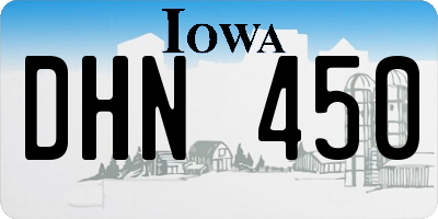 IA license plate DHN450