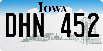 IA license plate DHN452