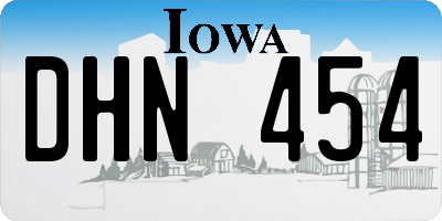 IA license plate DHN454