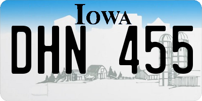 IA license plate DHN455