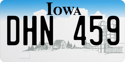 IA license plate DHN459