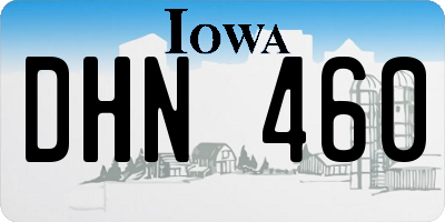 IA license plate DHN460