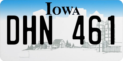 IA license plate DHN461