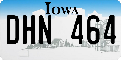 IA license plate DHN464