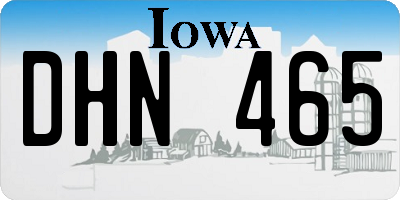 IA license plate DHN465