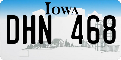 IA license plate DHN468