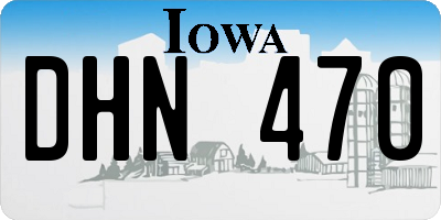 IA license plate DHN470