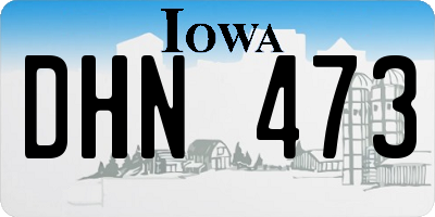 IA license plate DHN473