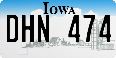 IA license plate DHN474