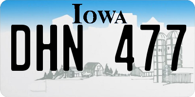 IA license plate DHN477