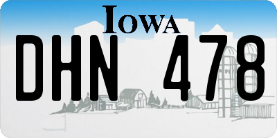 IA license plate DHN478