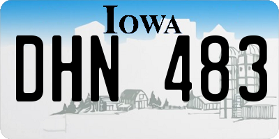 IA license plate DHN483