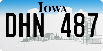 IA license plate DHN487