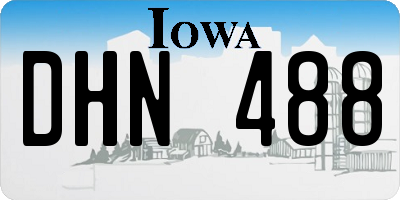 IA license plate DHN488