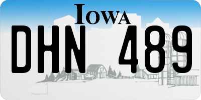 IA license plate DHN489