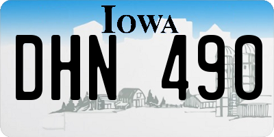 IA license plate DHN490