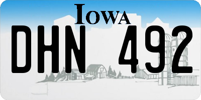 IA license plate DHN492