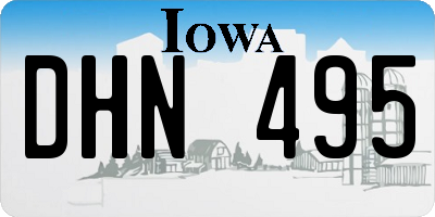 IA license plate DHN495