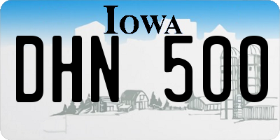 IA license plate DHN500