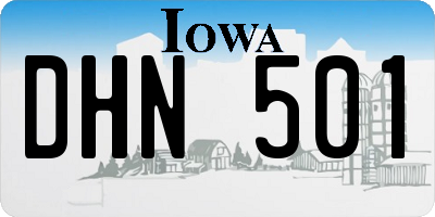 IA license plate DHN501