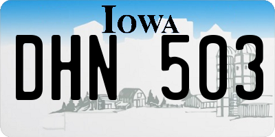 IA license plate DHN503