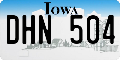 IA license plate DHN504