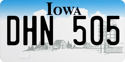 IA license plate DHN505