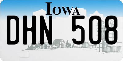 IA license plate DHN508