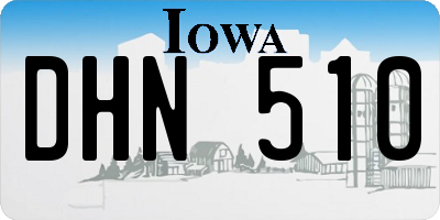 IA license plate DHN510