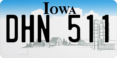 IA license plate DHN511